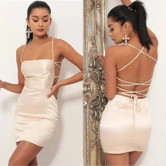white christmas dresses Lulu Gown in Light Champagne – Love it Loan it main image 0